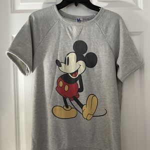 Gray Disney Mickey tunic short sleeve sweatshirt